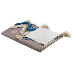 Koc KOTTAYAM Bawełna 130 x 180 cm Szary