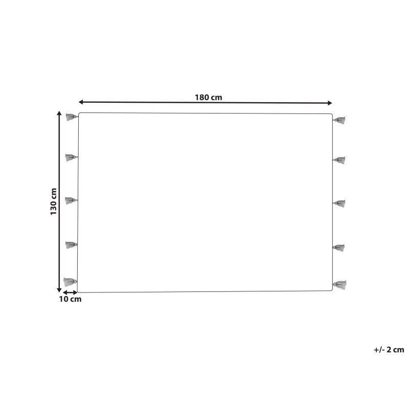 Koc KOTTAYAM Bawełna 130 x 180 cm Szary