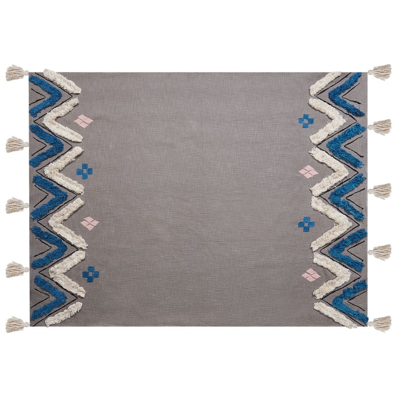 Koc KOTTAYAM Bawełna 130 x 180 cm Szary