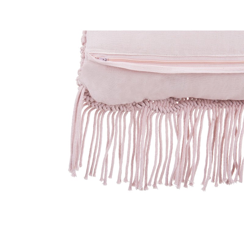 Poduszka dekoracyjna YANIKLAR Bawełna 40 x 40 cm Różowy Wzór geometryczny