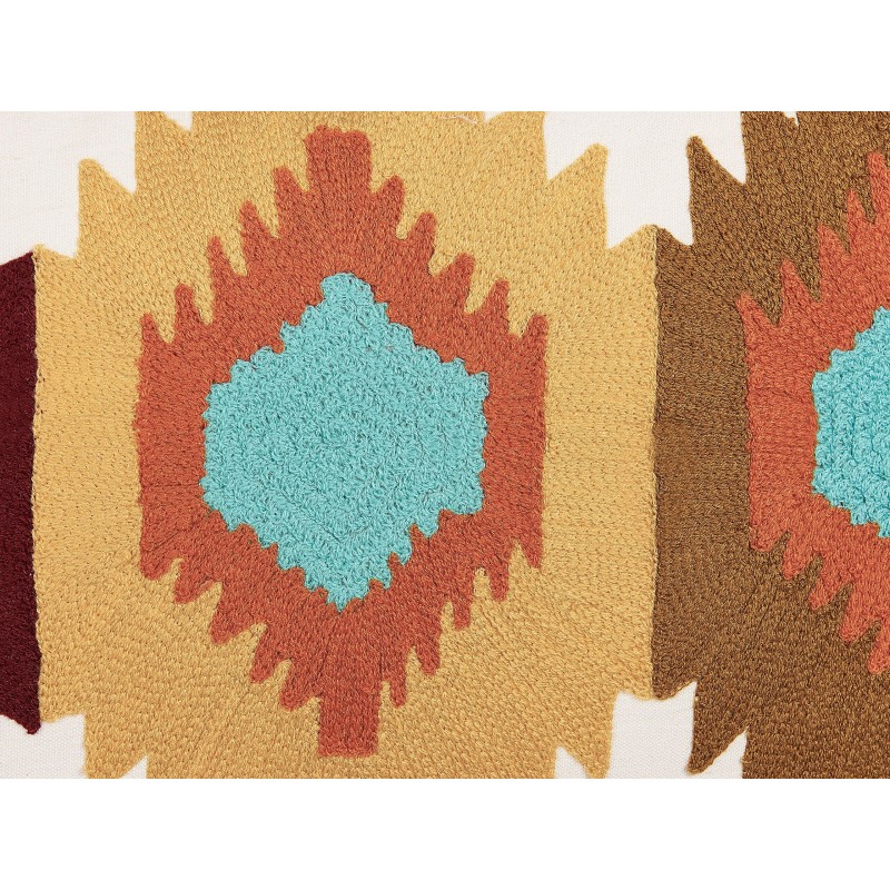 Zestaw 2 poduszek dekoracyjnych DANAPUR Bawełna 40 x 60 cm Kolorowy Wzór geometryczny