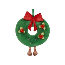 2 poduszki dekoracyjne świąteczny motyw ⌀ 45 cm zielone BONBON