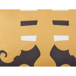 Poduszka dekoracyjna COVASNA Welur 45 x 45 cm Pomarańczowy Wzór abstrakcyjny