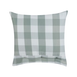 Poduszka dekoracyjna TAMNINE 45 x 45 cm Miętowy W kratkę