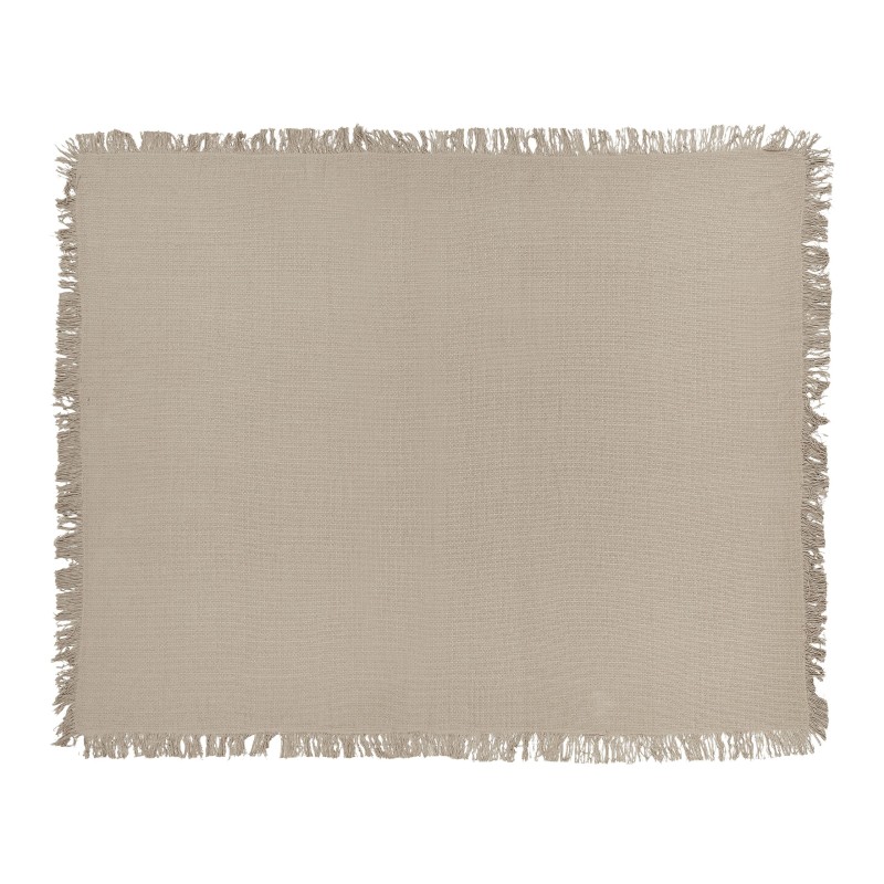 Narzuta na łóżko YERBENT Bawełna 150 x 200 cm Beżowoszary