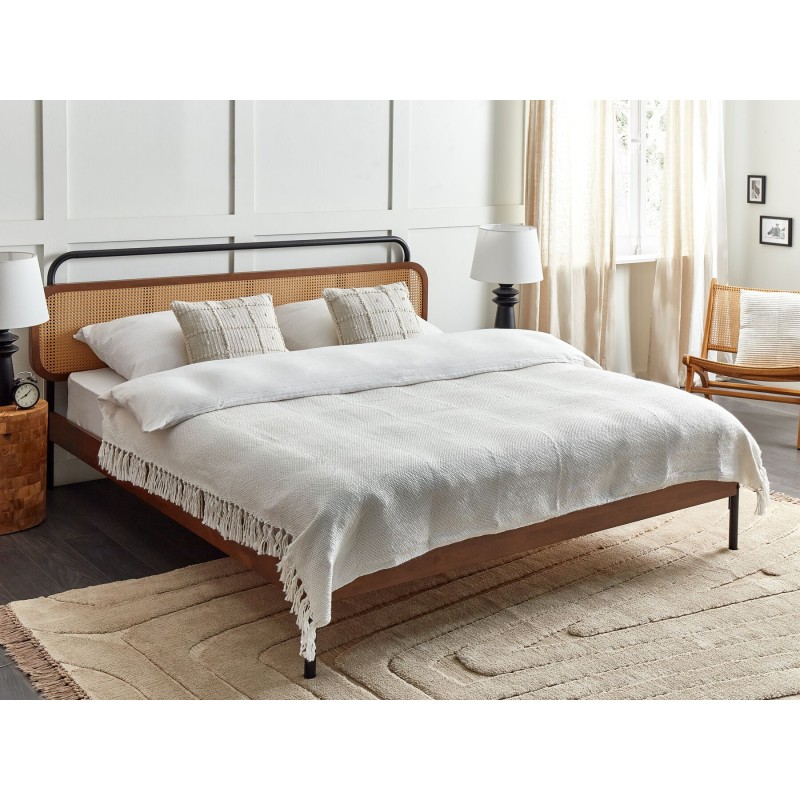 Koc CHAOHANI 150 x 200 cm Złamana biel