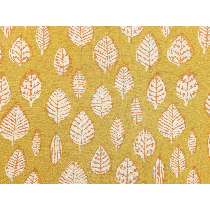 Zestaw 2 poduszek dekoracyjnych GINNALA Bawełna 45 x 45 cm Żółty Wzór roślinny