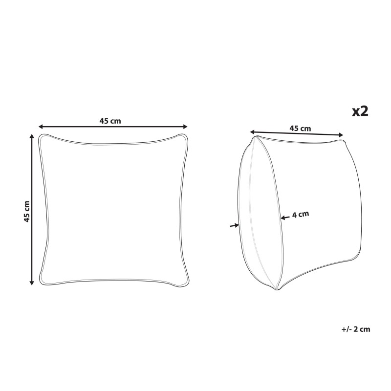 2 welurowe poduszki dekoracyjne dla dzieci z motywem lasu 45 x 45 cm miętowe FOOTHILL