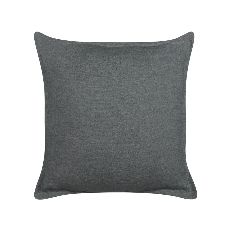 Zestaw 2 poduszek dekoracyjnych SUBULATA Len 45 x 45 cm Ciemnoszary Jednolity