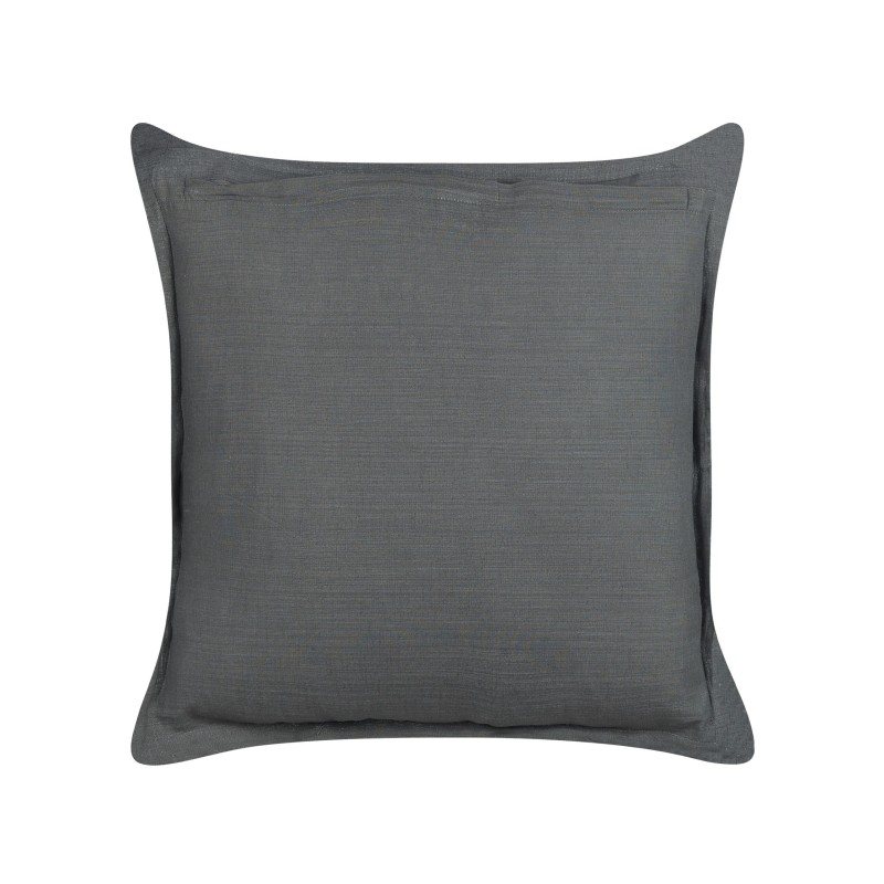 Zestaw 2 poduszek dekoracyjnych SUBULATA Len 45 x 45 cm Ciemnoszary Jednolity