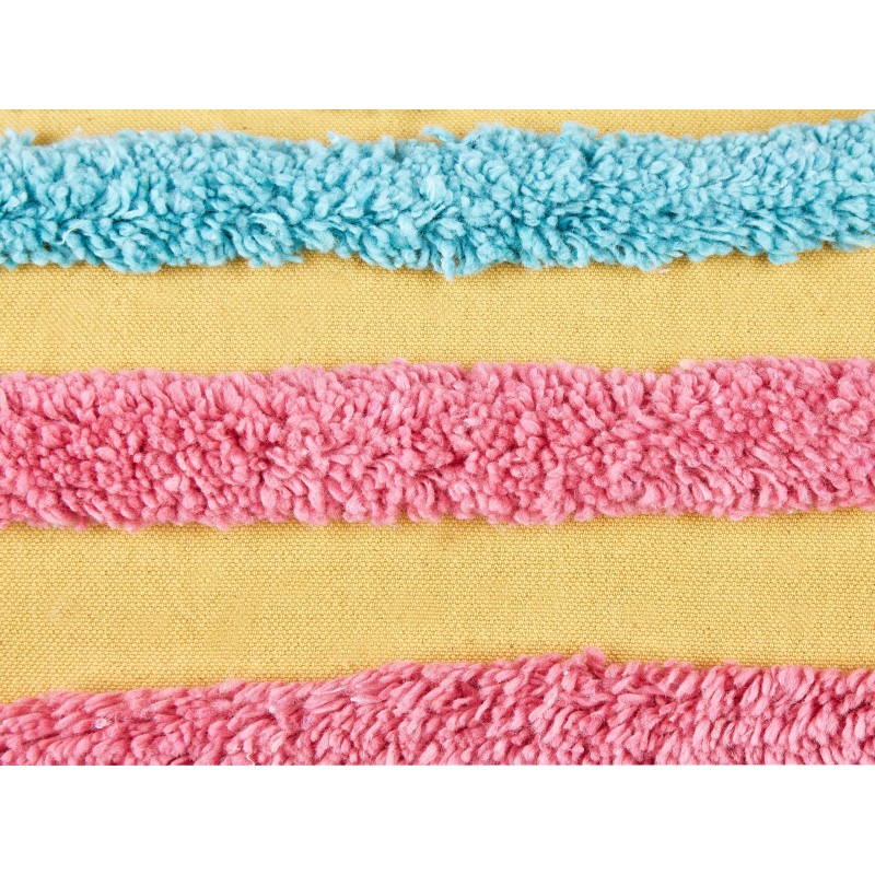 2 bawełniane poduszki dekoracyjne tuftowane z frędzlami 30 x 50 cm wielokolorowe DOLICHOS