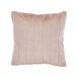 Zestaw 2 poduszek dekoracyjnych PUMILA Sztuczne futro 45 x 45 cm Pastelowy róż Jednolity