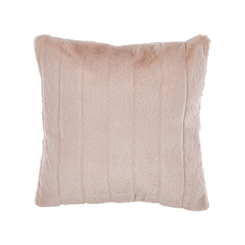 Zestaw 2 poduszek dekoracyjnych PUMILA Sztuczne futro 45 x 45 cm Pastelowy róż Jednolity