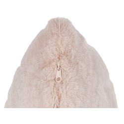 Zestaw 2 poduszek dekoracyjnych PUMILA Sztuczne futro 45 x 45 cm Pastelowy róż Jednolity