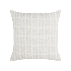 Poduszka dekoracyjna DOURIS 45 x 45 cm Jasnobeżowy W kratkę