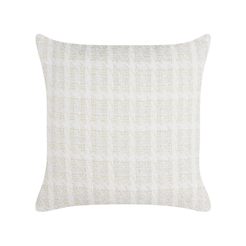 Poduszka dekoracyjna DOURIS 45 x 45 cm Jasnobeżowy W kratkę