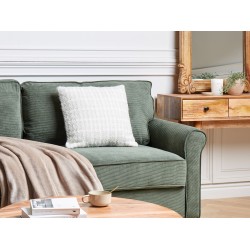 Poduszka dekoracyjna DOURIS 45 x 45 cm Jasnobeżowy W kratkę