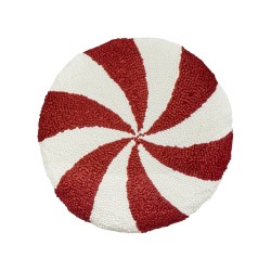 2 poduszki dekoracyjne ⌀ 40 cm czerwono-białe SWIRL CANDY