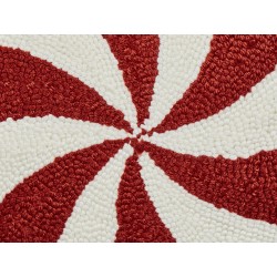 2 poduszki dekoracyjne ⌀ 40 cm czerwono-białe SWIRL CANDY