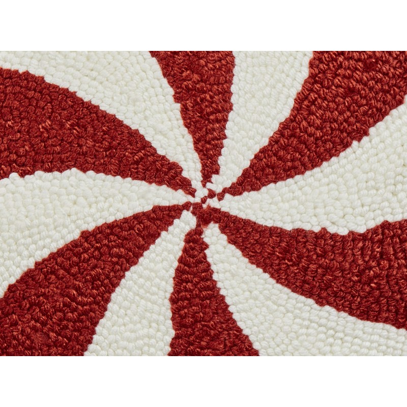 2 poduszki dekoracyjne ⌀ 40 cm czerwono-białe SWIRL CANDY