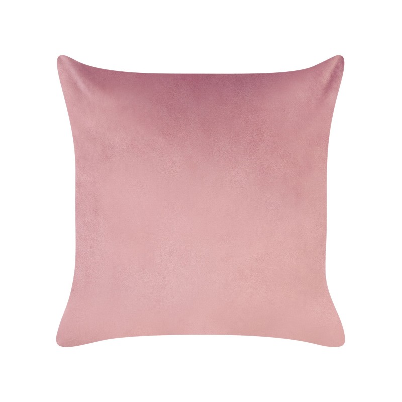 Zestaw 2 poduszek dekoracyjnych CARANDAY Welur 45 x 45 cm Różowy Wzór roślinny