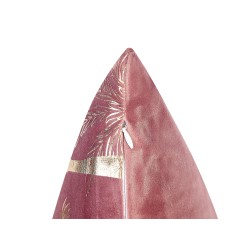 Zestaw 2 poduszek dekoracyjnych CARANDAY Welur 45 x 45 cm Różowy Wzór roślinny