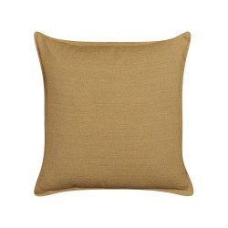 Zestaw 2 poduszek dekoracyjnych SUBULATA Len 45 x 45 cm Musztardowy Jednolity