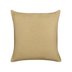 Zestaw 2 poduszek dekoracyjnych SUBULATA Len 45 x 45 cm Musztardowy Jednolity