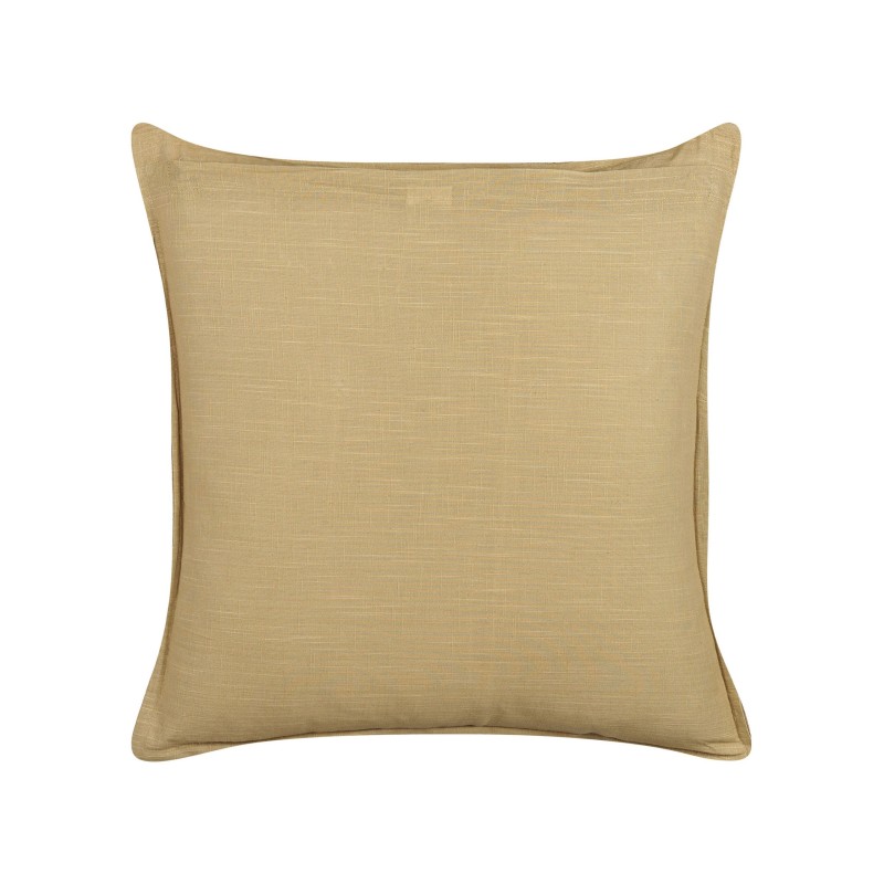 Zestaw 2 poduszek dekoracyjnych SUBULATA Len 45 x 45 cm Musztardowy Jednolity