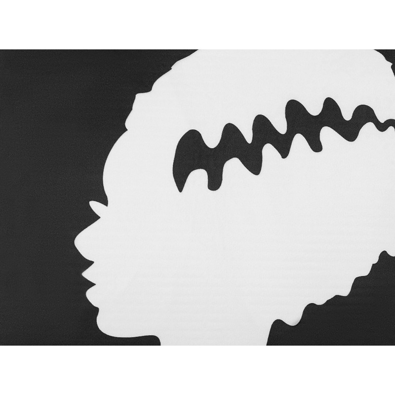 Poduszka dekoracyjna MANDEVILLA Welur 45 x 45 cm Czarny Wzór abstrakcyjny