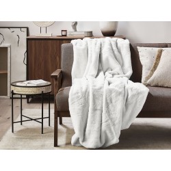 Koc CHAAB 150 x 200 cm Złamana biel