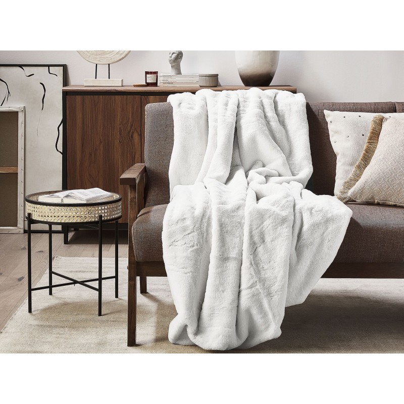 Koc CHAAB 150 x 200 cm Złamana biel