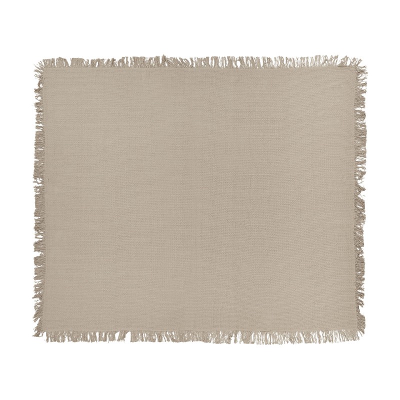 Narzuta na łóżko YERBENT Bawełna 220 x 240 cm Beżowoszary