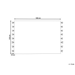 Koc BHIWANI Bawełna 130 x 180 cm Beżowy
