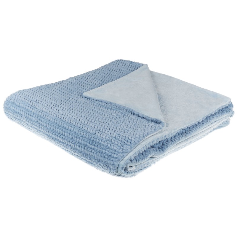 Koc BJAS 200 x 220 cm Niebieski