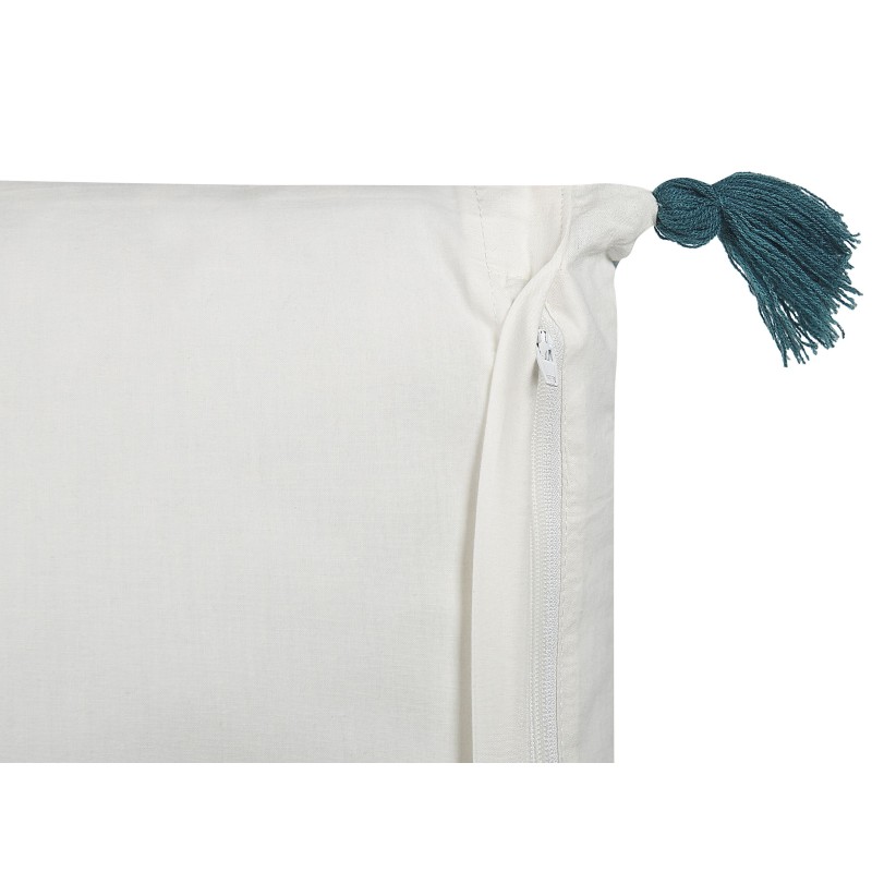 Poduszka dekoracyjna RUMEX Bawełna 45 x 45 cm Niebieski Wzór kwiatowy