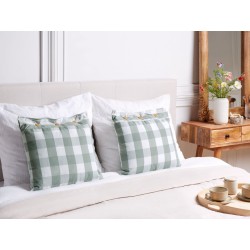 Zestaw 2 poduszek dekoracyjnych TAMNINE 45 x 45 cm Miętowy W kratkę