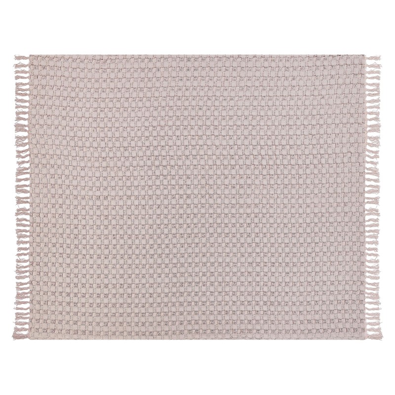 Narzuta na łóżko BERE Bawełna 220 x 240 cm Pastelowy róż