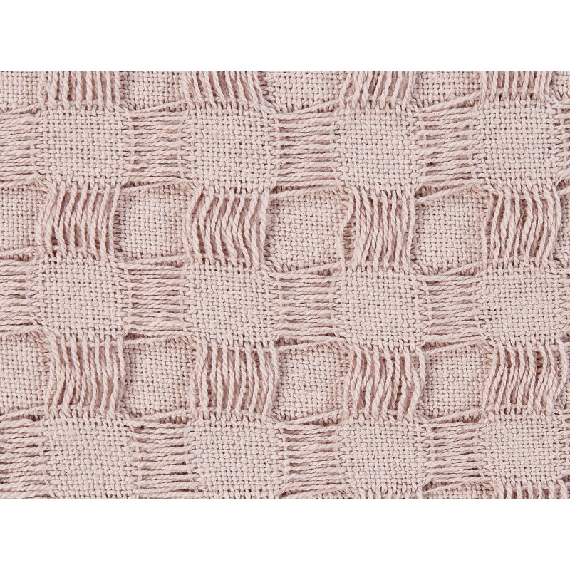 Narzuta na łóżko BERE Bawełna 220 x 240 cm Pastelowy róż