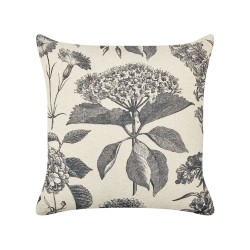 Zestaw 2 poduszek dekoracyjnych ROSEMARY Bawełna 45 x 45 cm Szary Wzór kwiatowy