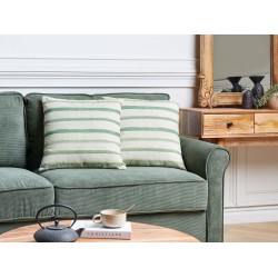 Zestaw 2 poduszek dekoracyjnych KAFRA 45 x 45 cm Zielony W paski