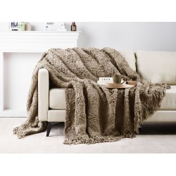Koc VELLA Bawełna 220 x 240 cm Beżowoszary