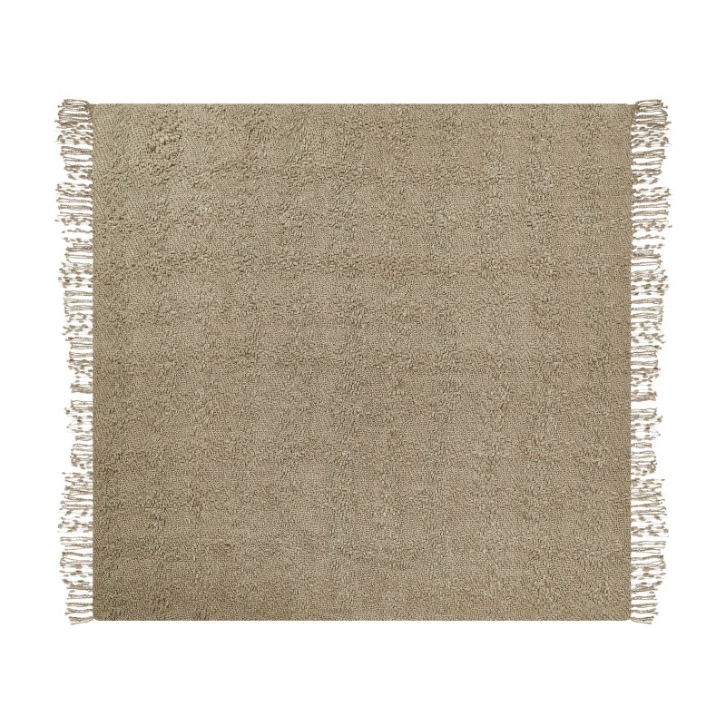 Koc VELLA Bawełna 220 x 240 cm Beżowoszary