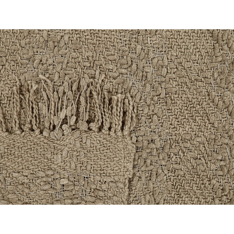 Koc VELLA Bawełna 220 x 240 cm Beżowoszary