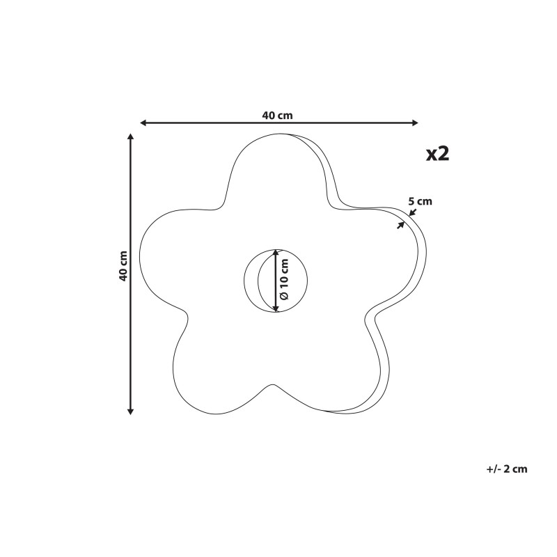 Zestaw 2 poduszek dekoracyjnych CAMPONULA Boucle 40 x 40 cm Żółty Jednolity