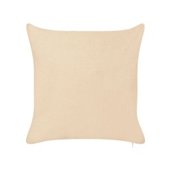 Zestaw 2 poduszek dekoracyjnych ROTALA Bawełna 45 x 45 cm Beżowy Z napisami