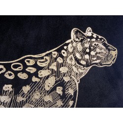 Zestaw 2 poduszek dekoracyjnych MARULA Welur 45 x 45 cm Czarny Wzór zwierzęcy