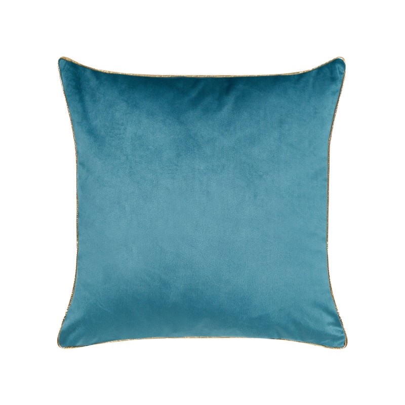 Zestaw 2 poduszek dekoracyjnych ALYSSUM Welur 45 x 45 cm Niebieski Wzór marokańskiej koniczyny