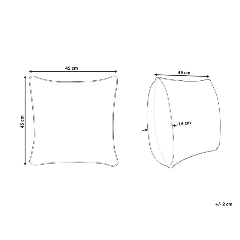 Poduszka dekoracyjna MONTBRETIA Welur 45 x 45 cm Kolorowy Wzór roślinny