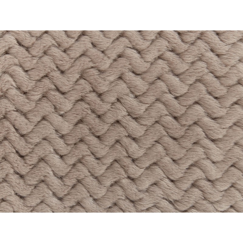 Narzuta na łóżko SURMI Sztuczne futro 150 x 200 cm Jasnobrązowy